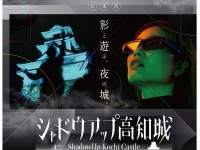 影と遊ぶ。夜の城。