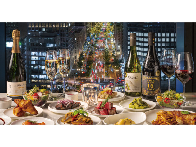 大阪の街を一望できるイタリアンビュッフェ。