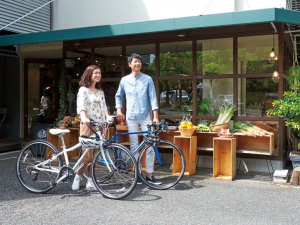 週末は夫婦で。自転車で郊外を巡る。