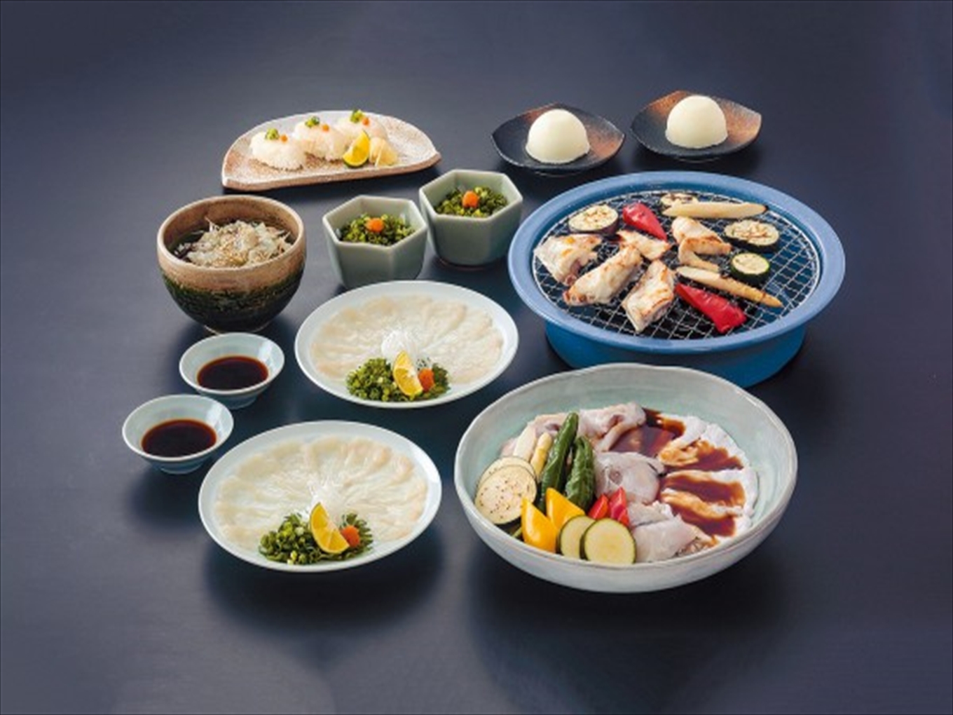玄品ふぐ 仙台一番町の関 夏ふぐコース(夏安居、3,980円)お食事券5組10名様